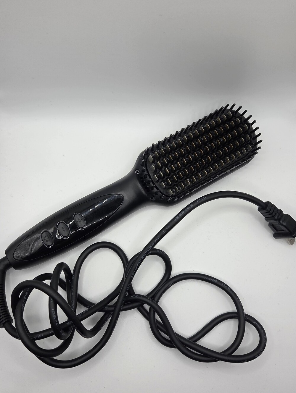 Male God Electric Heated Ionic Hair & Beard Straightener Brush Hot Comb